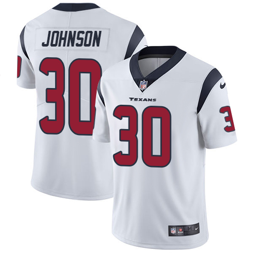 Nike Texans #30 Kevin Johnson White Men's Stitched NFL Vapor Untouchable Limited Jersey